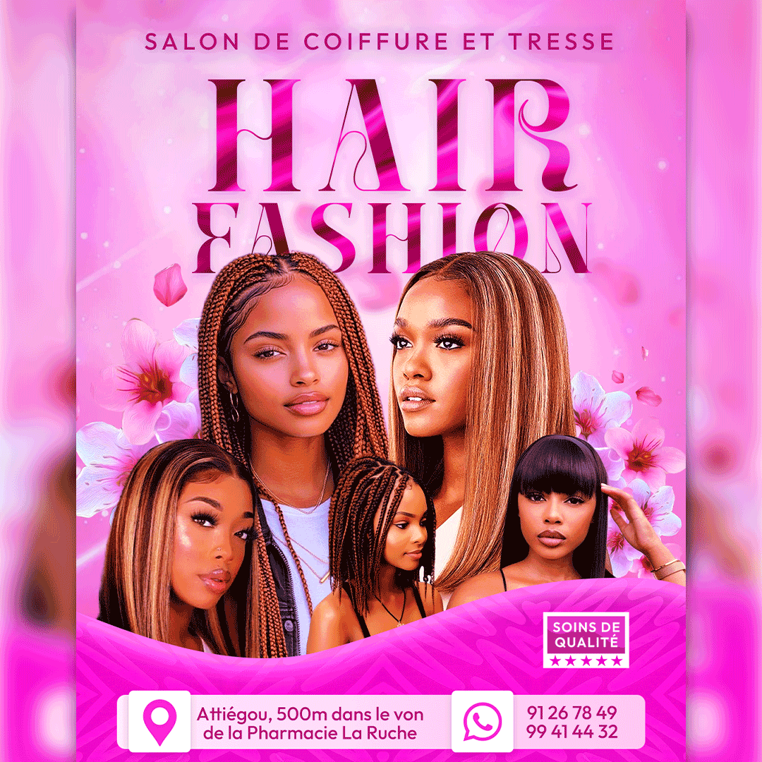 flyer pour un salon de coiffure